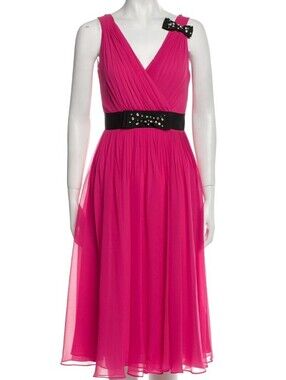 Kate Spade New York Pink Pleated Midi Dress Size 2
